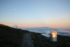 La Palma Observatory Royalty Free Stock Photo