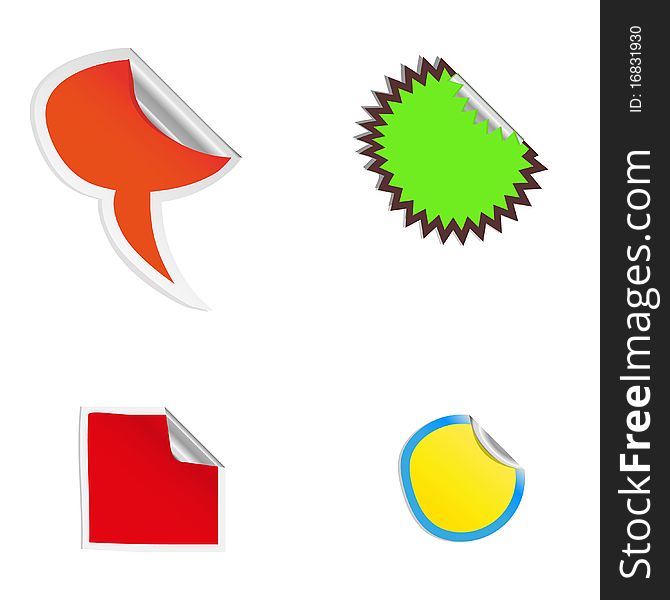 Vector Collection of various colorful stickers and labels. Vector Collection of various colorful stickers and labels.