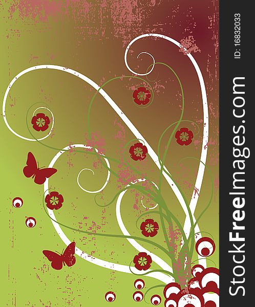 Vector Floral Background - Nature Design