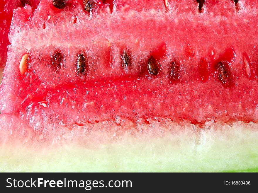 Red texture of sweet watermelon