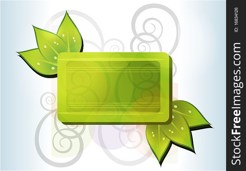 Green leaf frame for your design. Green leaf frame for your design