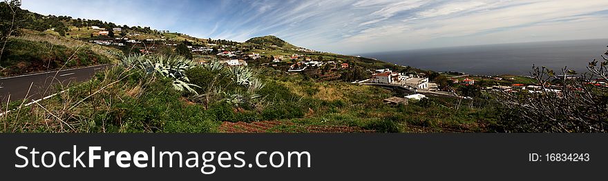 The volcanic island of La Palma. The volcanic island of La Palma.