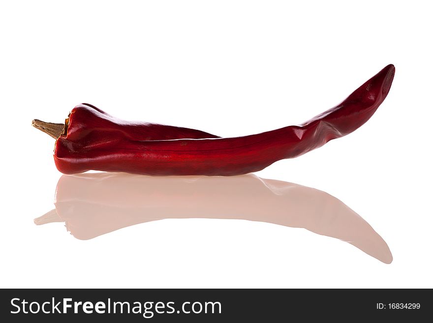 Dried Chili Isolated on White. Dried Chili Isolated on White