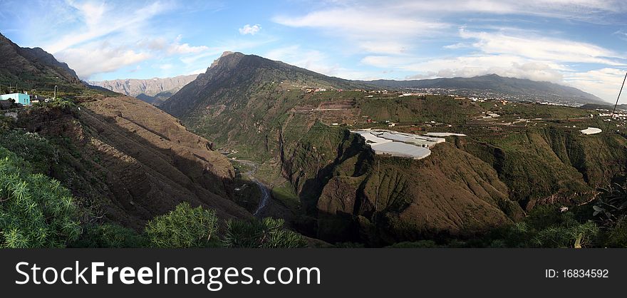 The volcanic island of La Palma. The volcanic island of La Palma.