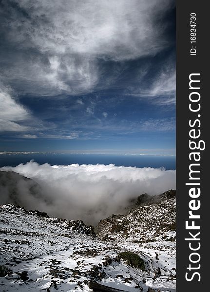 The volcanic island of La Palma. The volcanic island of La Palma.