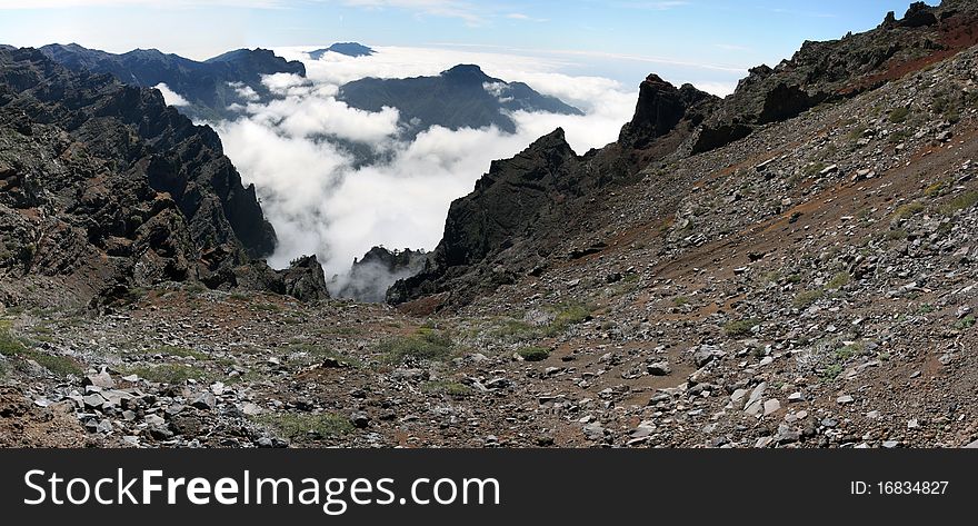 The volcanic island of La Palma. The volcanic island of La Palma.