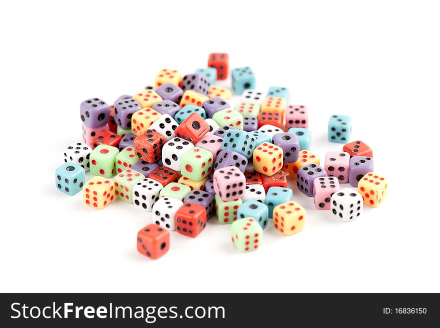 Dices, isolated on a white background