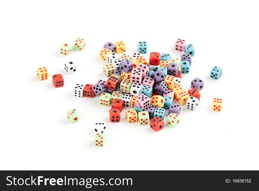Dices, isolated on a white background