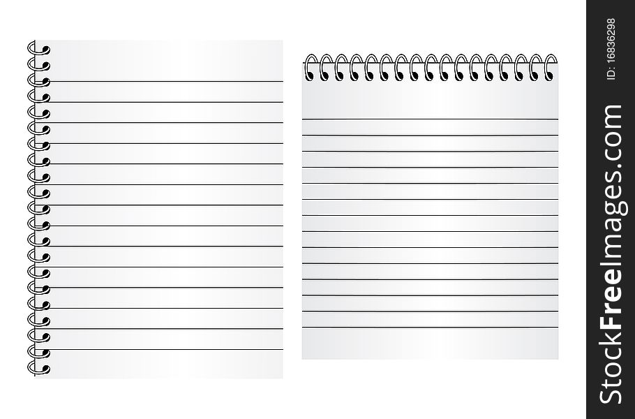 Illustration of letter pad on white background