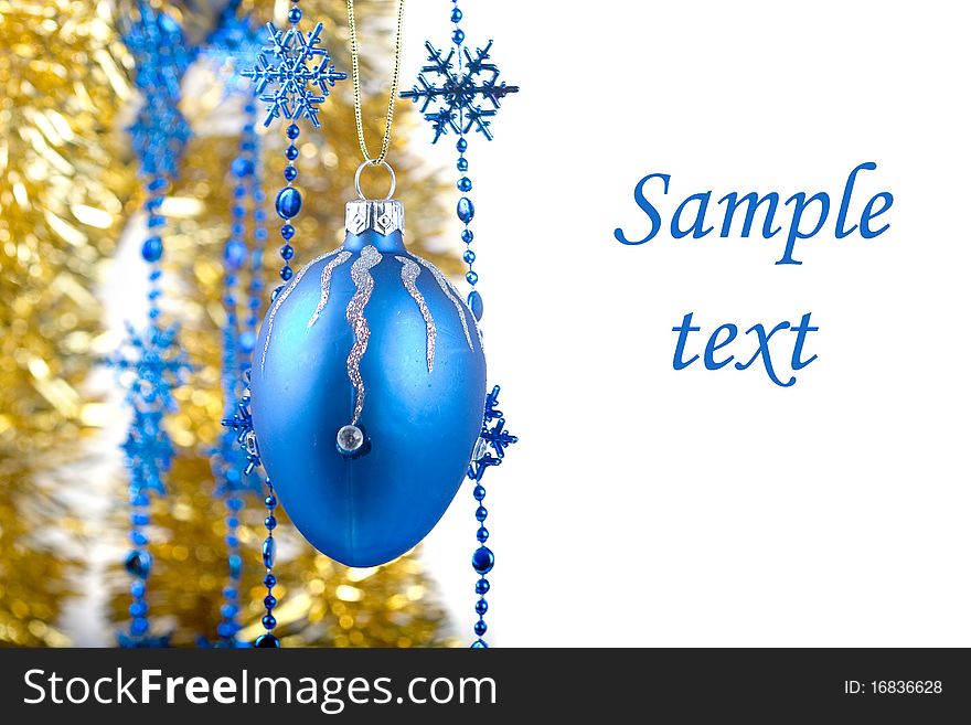 Christmas ornaments isolated on white background