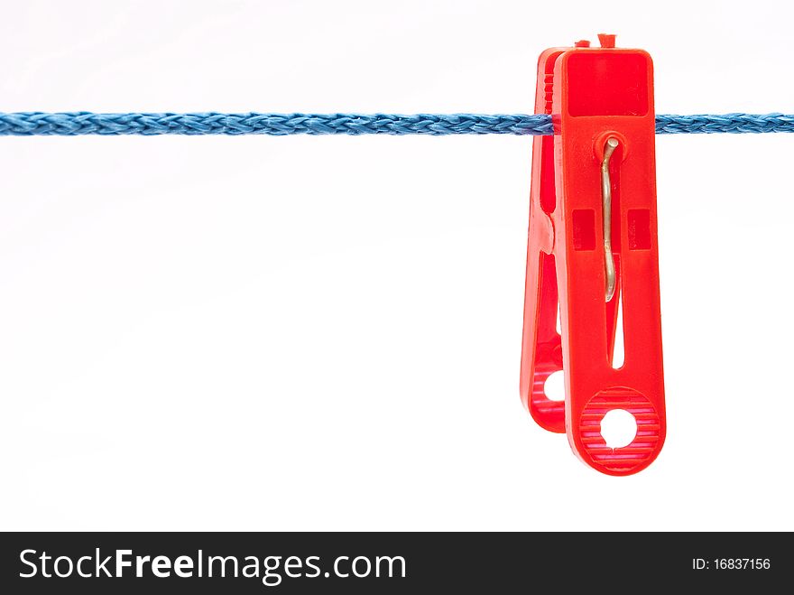 Clothespin hang on a cord