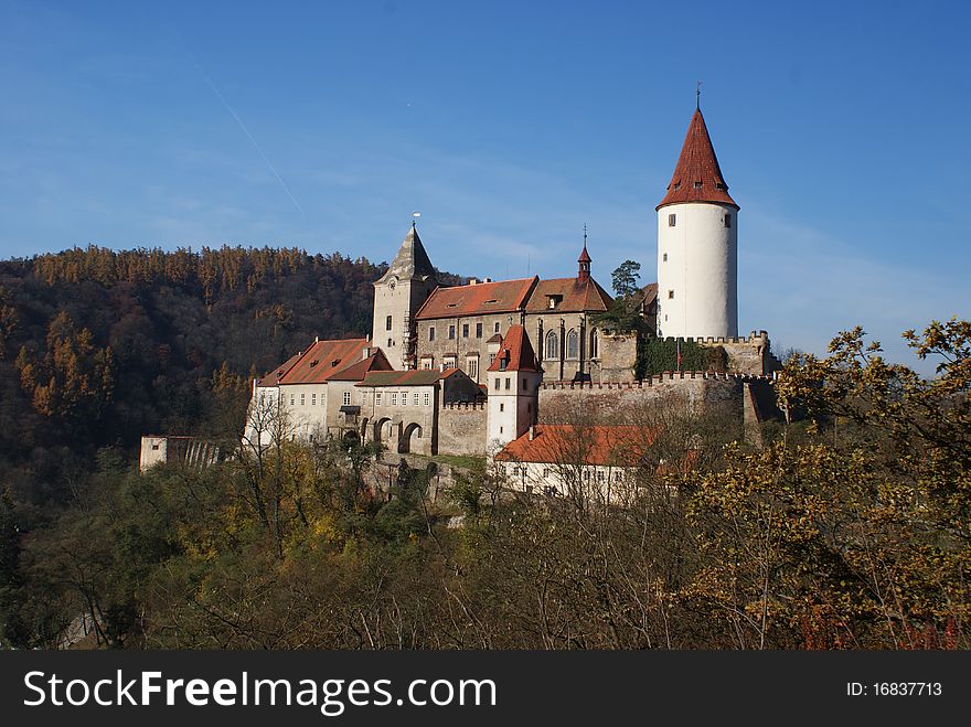 Krivoklat castle in autumn (Czech Republic)