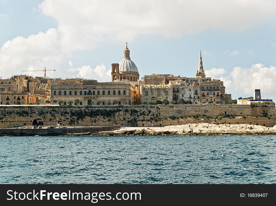 View from Sliema to Valletta. Malta