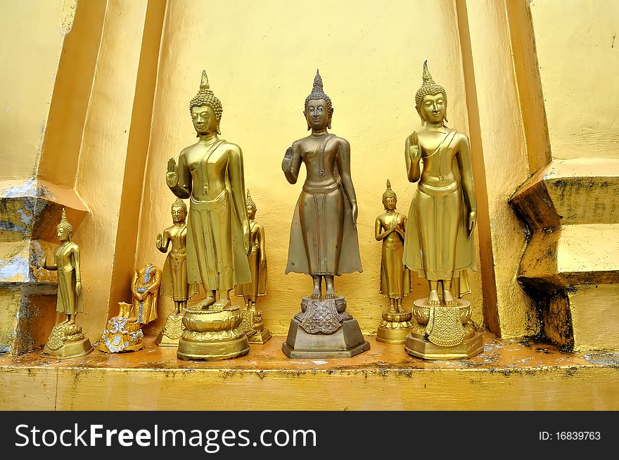 Image of Buddha with golden background