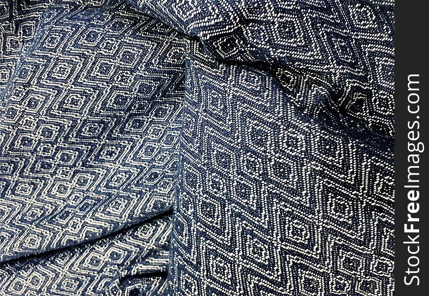 Close-up Of Dense Fabric With Abstract Spots, Patterns And Blur.