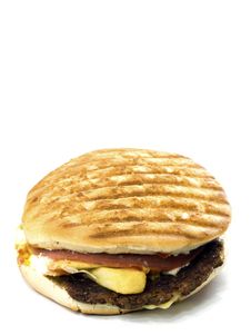 Home Made Hamburger Isolated Stock Images