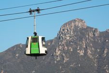 Cable Car Over The Great Wall Of China. Stock Photo Cable Car Over The Great Wall Of China. Stock Photo