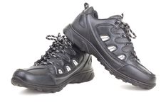 Black Leather Shoes On A White Background Royalty Free Stock Image Black Leather Shoes On A White Background Royalty Free Stock Image