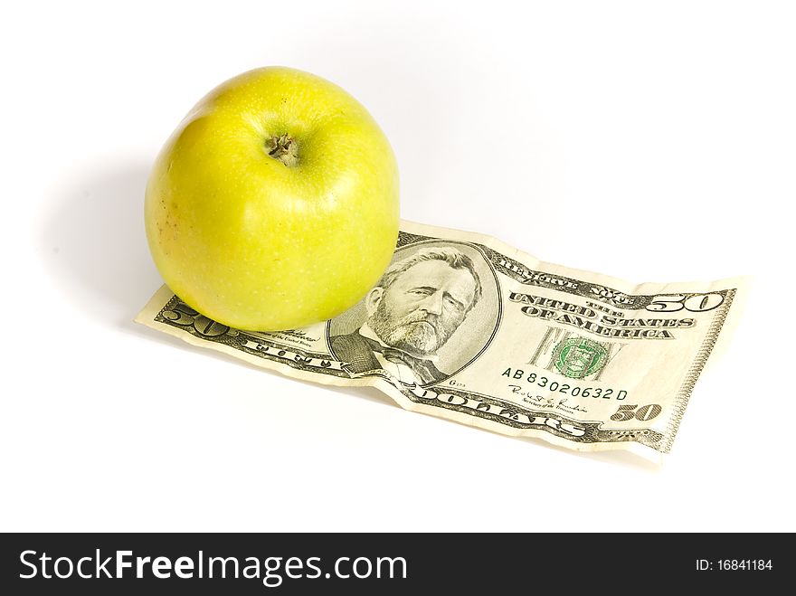 Green Apple And Dollars