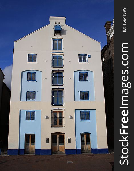 A lovely old warehouse that has been converted to apartments. This building is located on the harbour front at Poole Harbour in England. A lovely old warehouse that has been converted to apartments. This building is located on the harbour front at Poole Harbour in England.