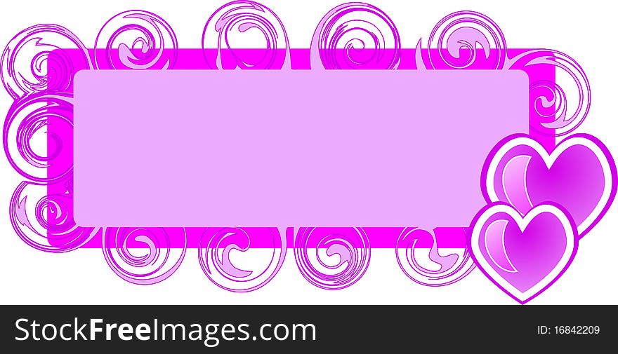 Abstract Valentine's Day card with hearts. Vector illustration.