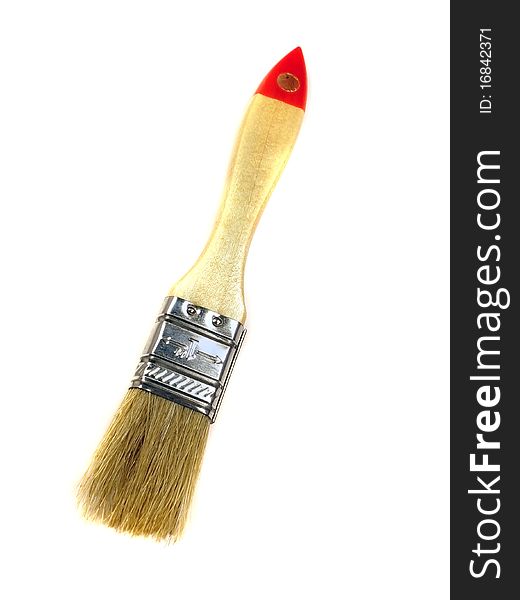 Paint brushes on the white isolate background