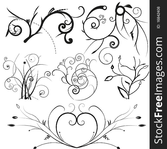 Illustration drawing of floral frame format. EPS 8. Illustration drawing of floral frame format. EPS 8.