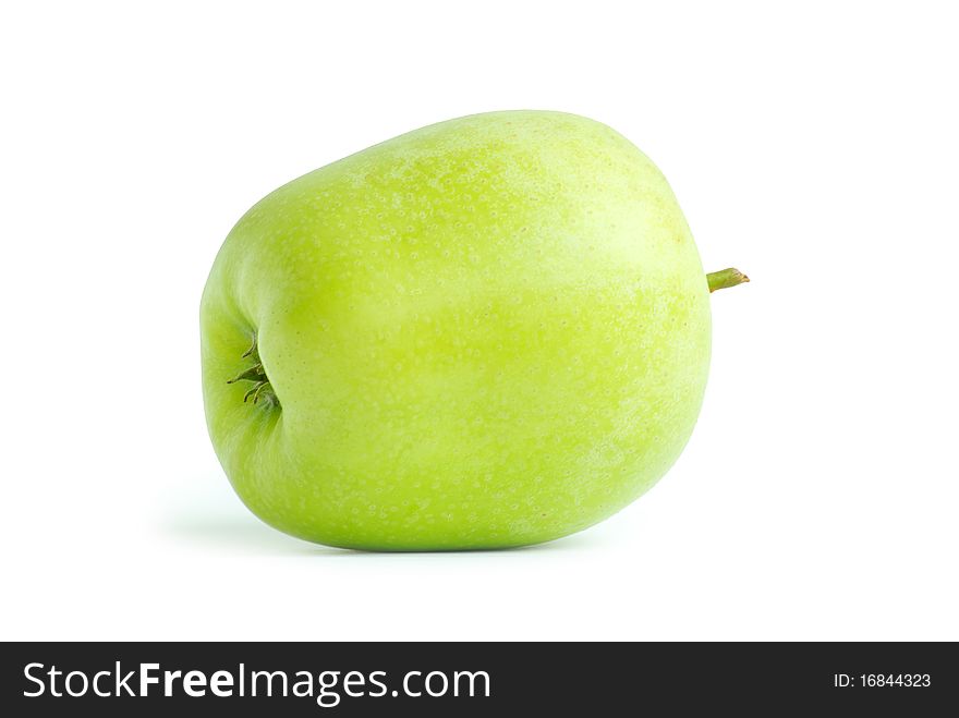 Fresh green apple isolated on a white