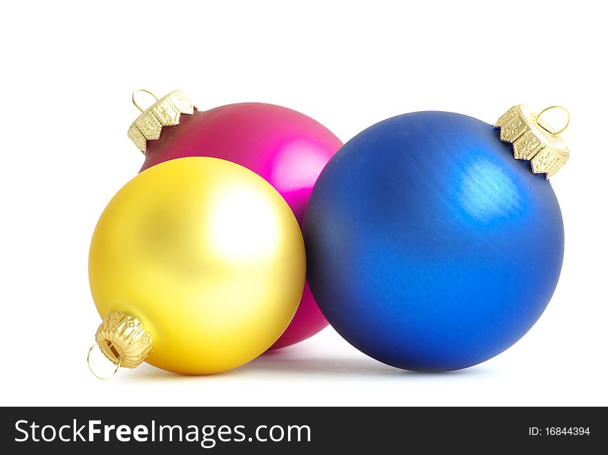 Christmas balls isolated on a white background
