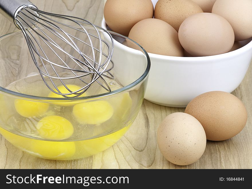 Fresh eggs for breakfast or a recipe