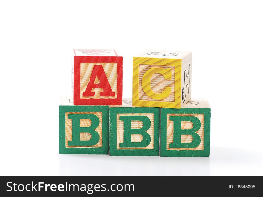 Letter wood blocks