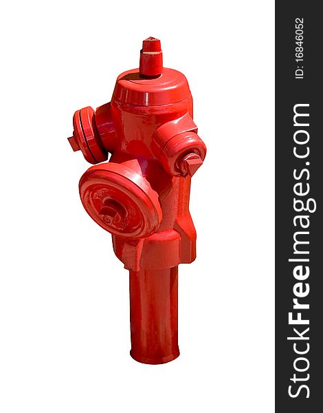 Red fire hydrant isolated