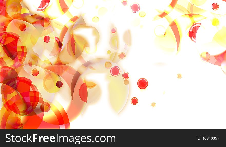 Abstract circles background, bright lights