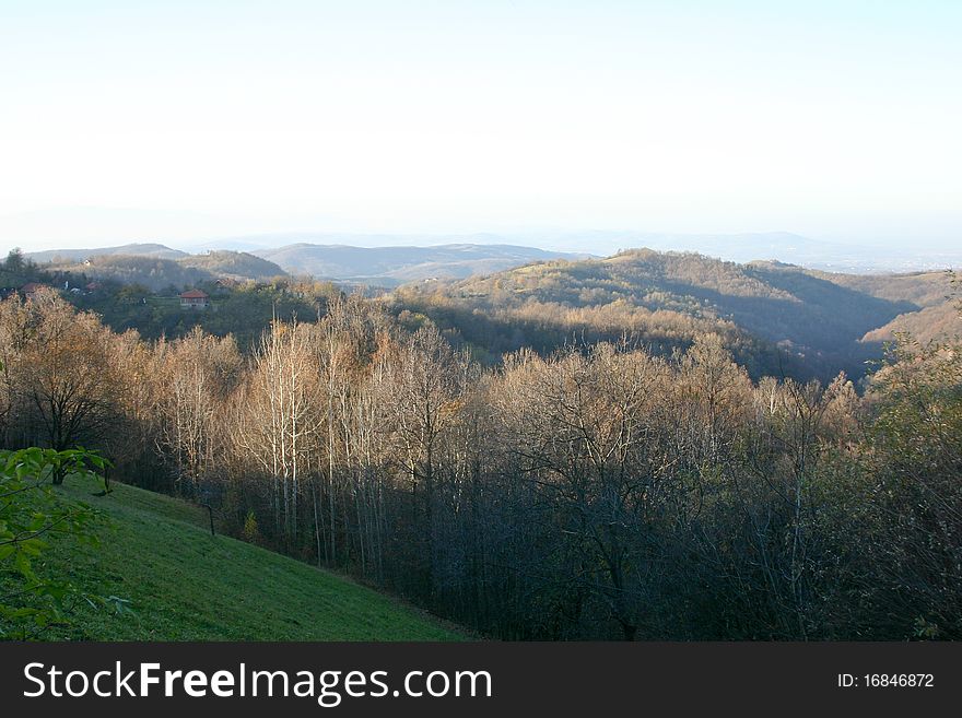 Serbian ethnic mountain motive, Rudnik mountain, Serbia