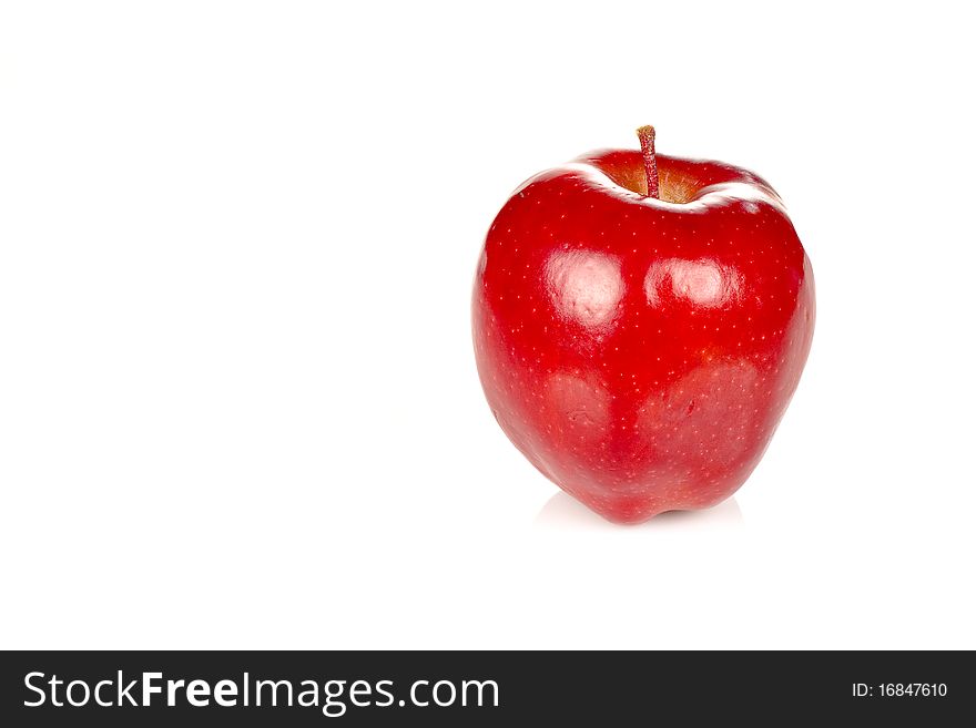 A Red Apple Isolated On White