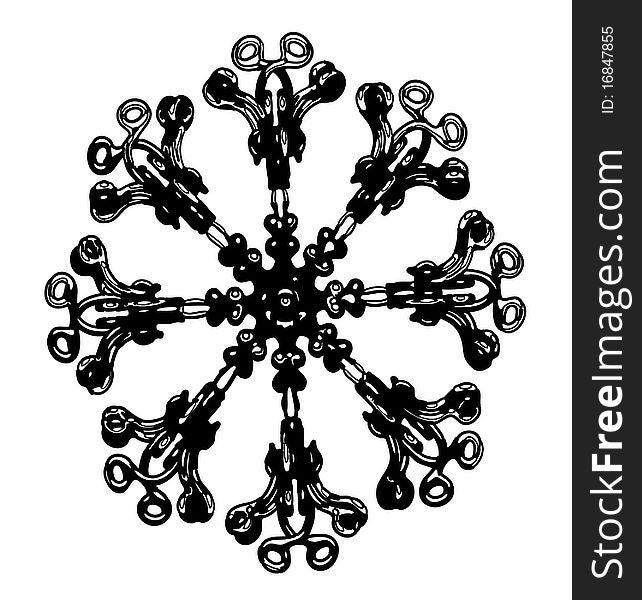 Snowflake Ornament Illustration