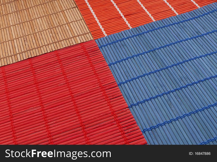 Series. Colourful bamboo mat texture. Series. Colourful bamboo mat texture