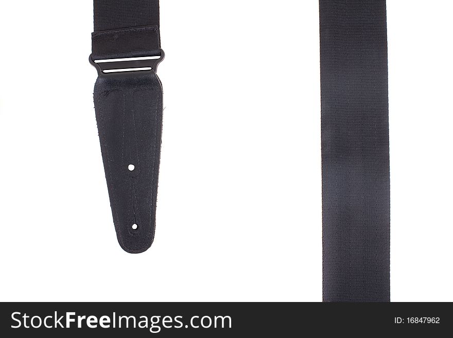 Guitar strap isolated on the white background