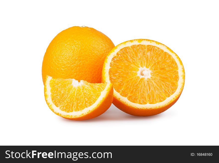 Oranges  isolated on white background