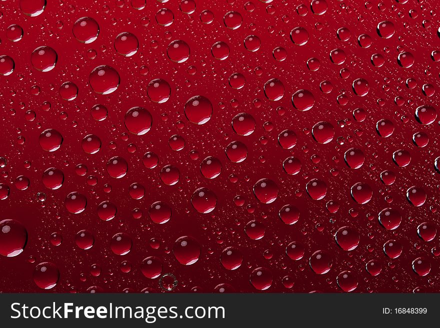 Closeup background of water drops