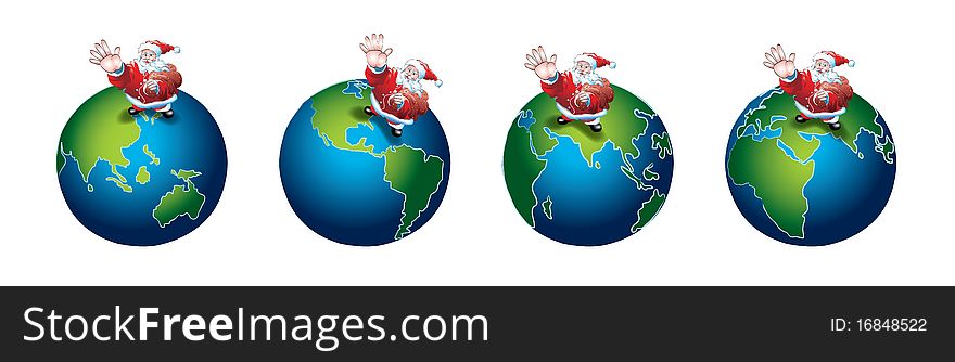 Santa greet from all over the world. Santa greet from all over the world