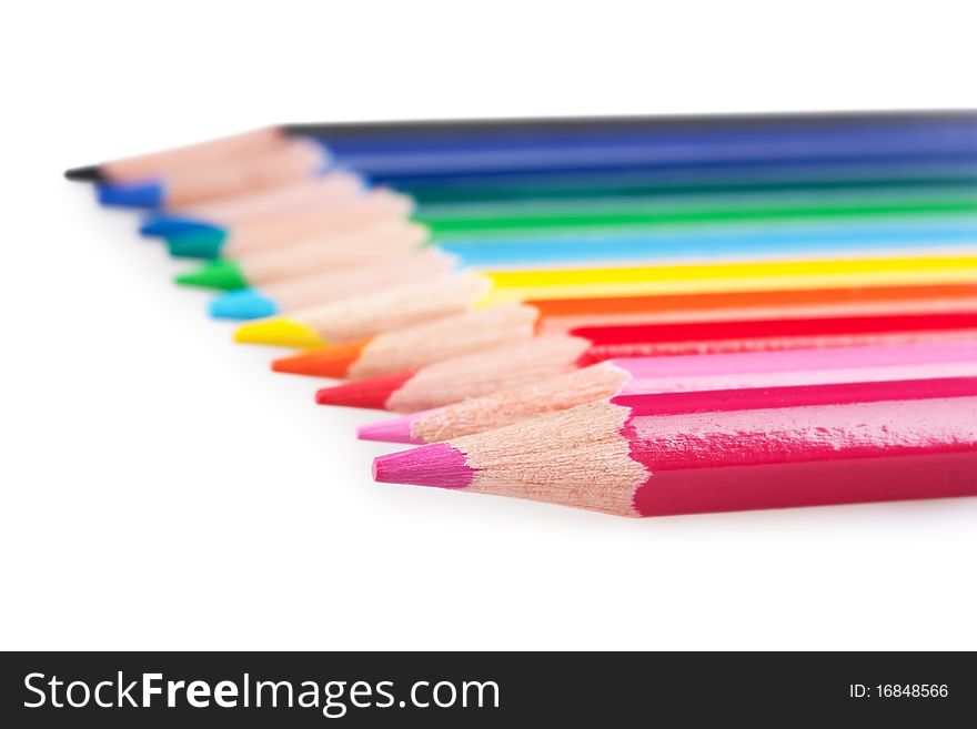 Pencils, isolated on the white background.