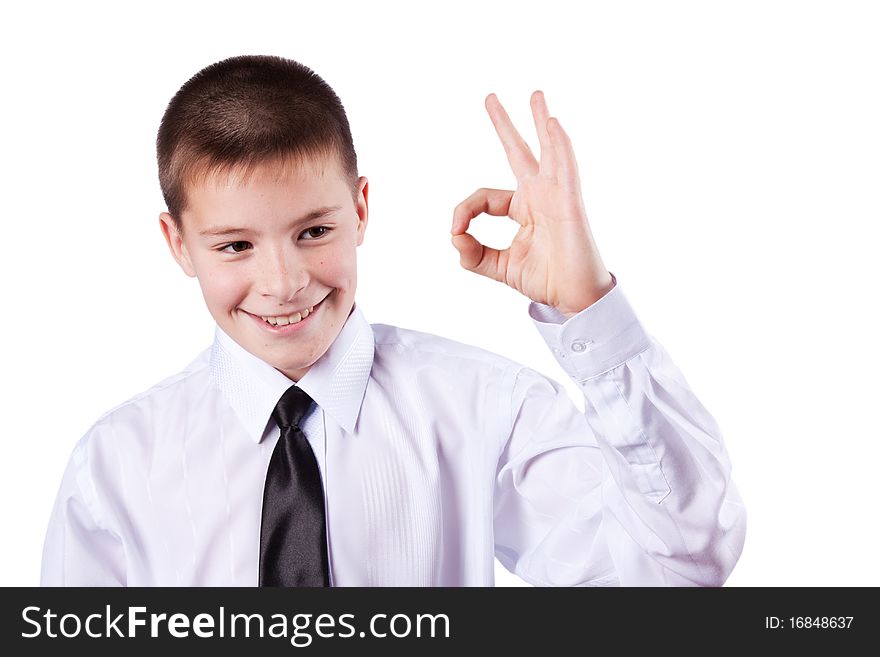 Boy, isolated on white background