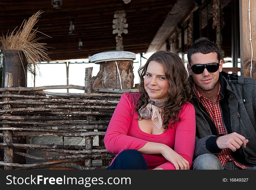 Happy couple having fun outdoor