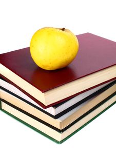 Books And Apple Stock Photo Books And Apple Stock Photo