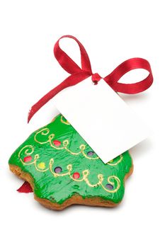 Christmas Tree With A Label Stock Images Christmas Tree With A Label Stock Images