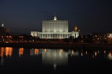 Russian White House At Night Royalty Free Stock Photo