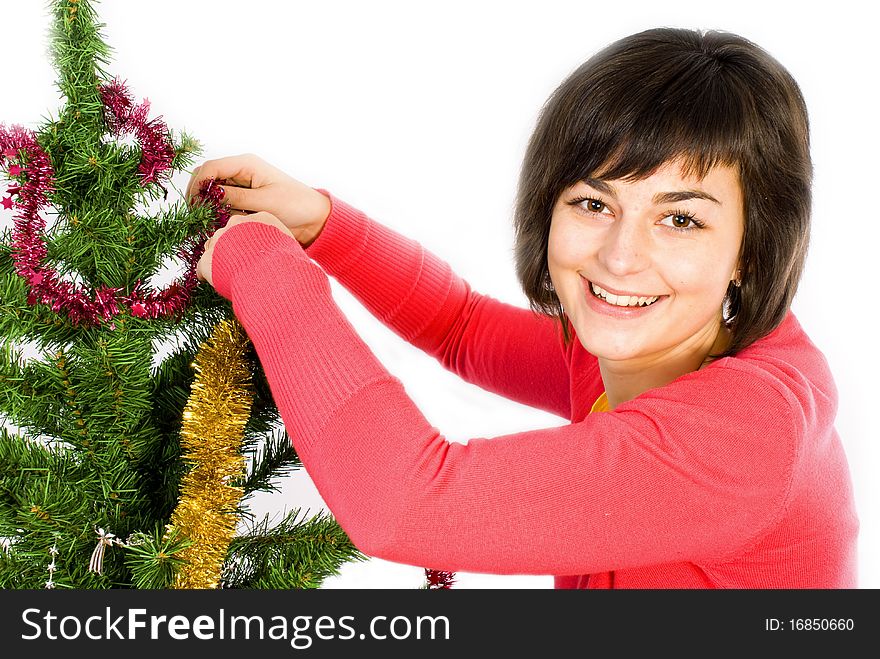 Young Woman Decorating