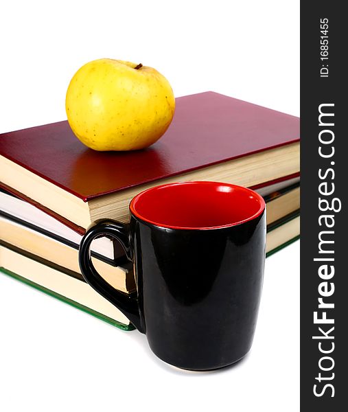 Books Are An Apple And Cup