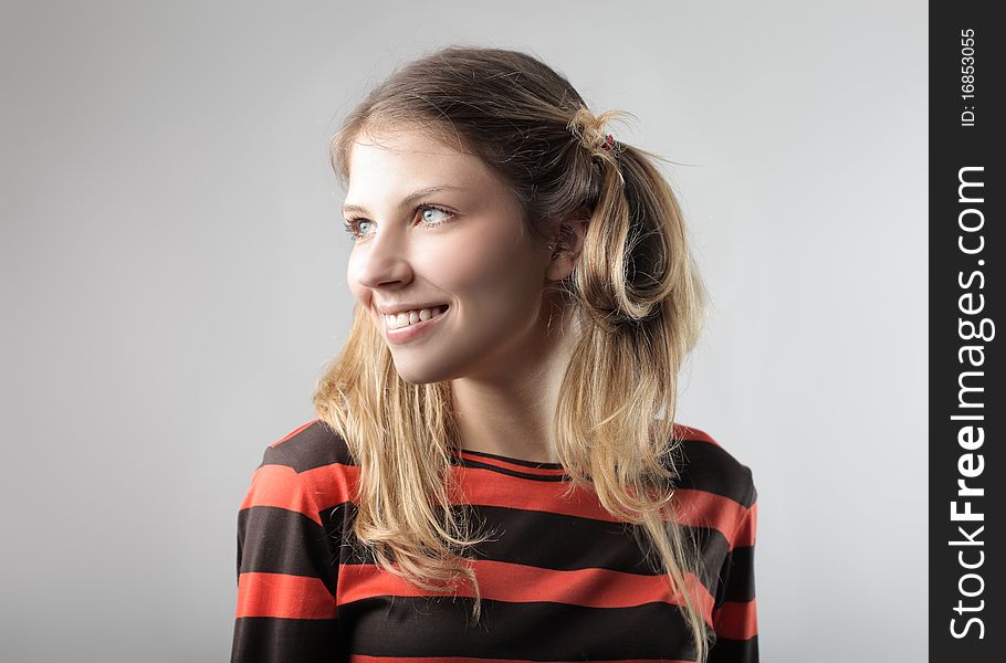 Portrait of a smiling young woman. Portrait of a smiling young woman